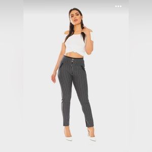 Skinny Leg Striped Trousers - Its All Leggings